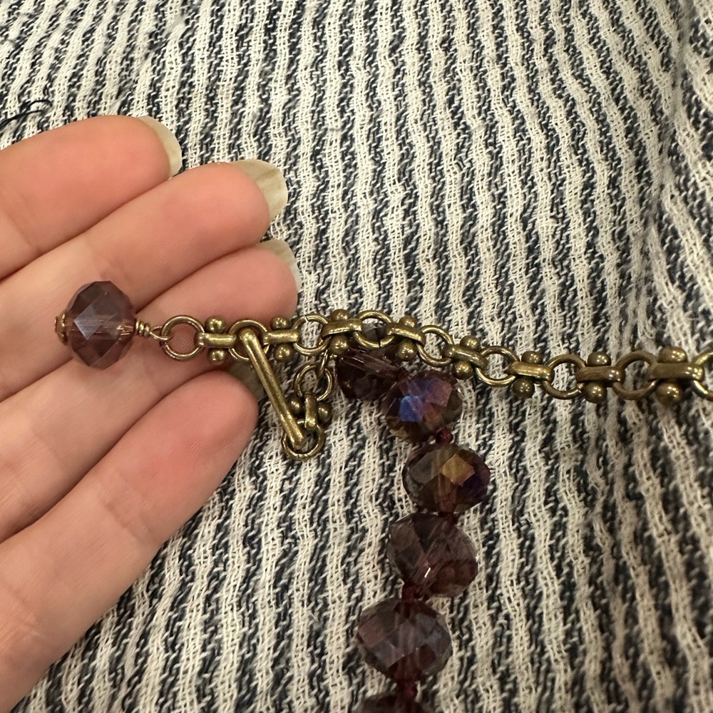 Heidi Daus purple and multicolored crystal drop necklace - Picture 6 of 13